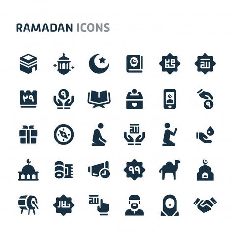 Calendar Logo, Mosque Silhouette, About Ramadan, Logo Hipster, Sign System, Flat Icons Set, Black Icon, Vector Icons Illustration, Blog Video