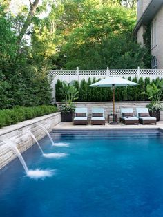 Favorite Swimming Pool #pinmydreambackyard Indoor Swimming Pool Design, Small Swimming Pools, Swimming Pool House, Backyard Pool Landscaping, Small Pools, Dream Pools, Swimming Pools Backyard, Beautiful Pools, Indoor Swimming Pools