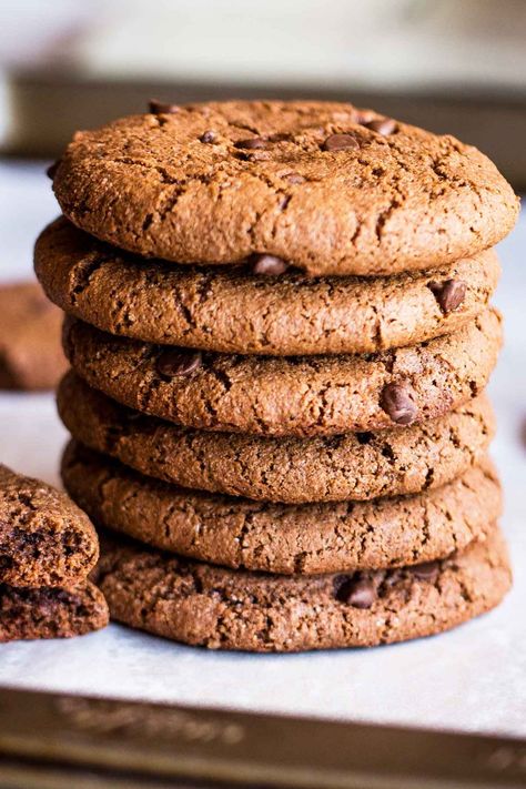 Coconut Flour Chocolate Cookies » LeelaLicious Coconut Oil Cookies, Best Gluten Free Cookies, Coconut Flour Cookies, Coconut Cookies Recipes, Dairy And Gluten Free, Baking With Coconut Flour, Gluten Free Sugar Cookies, Coconut Flour Recipes, Sugar Recipes