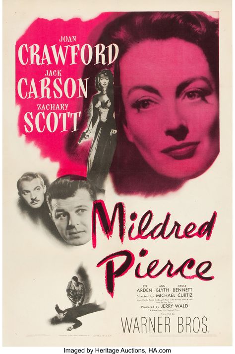 Mildred Pierce (Warner Brothers, 1945). Ann Blyth, Mildred Pierce, Old Movie Poster, Classic Films Posters, Noir Movie, Old Movie, William Faulkner, Classic Movie Posters, Poster Minimalist