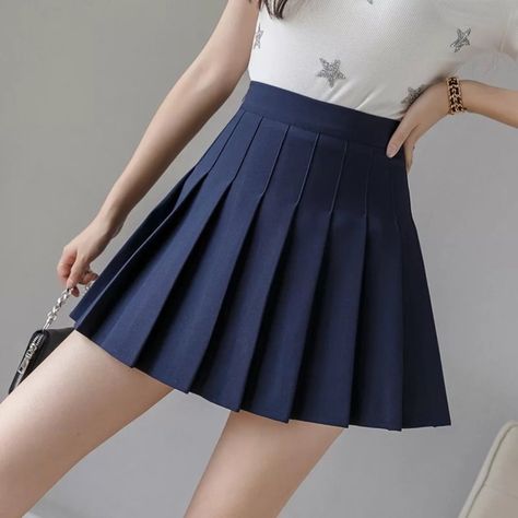 Blue skirt outfit