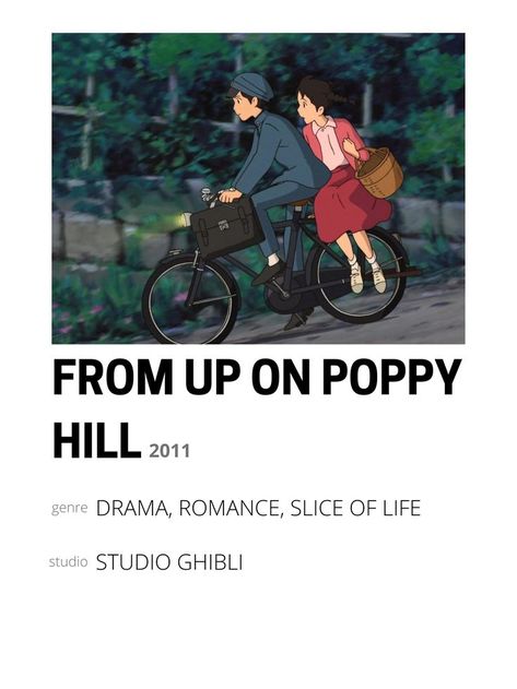 Top 10 Anime Movies, From Up On Poppy Hill, Poppy Hill, Up On Poppy Hill, Top 10 Anime, Best Romance Anime, Romance Anime, Anime Suggestions, Anime Sticker