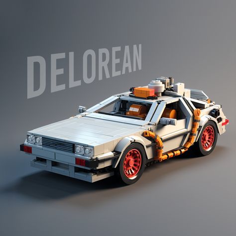 Lego Delorean, Lego Builds, Custom Lego, Lego Cars, Lego Design, Mad Max, Back To The Future, Concept Cars, Lego