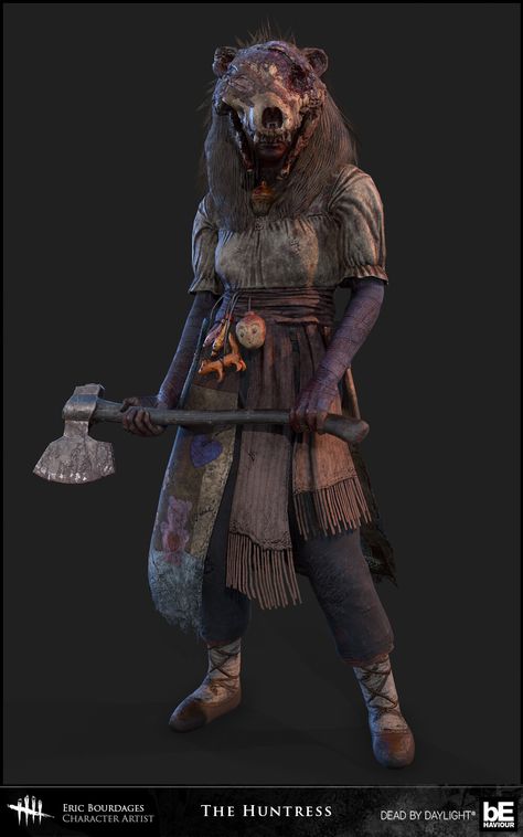 ArtStation - The Huntress - Dead by Daylight, Eric Bourdages Dead By Daylight Huntress, Huntress Dbd, Secret Warriors, The Huntress, Horror Villains, Dead By Daylight, Childhood Games, Popular Outfits, Horror Game