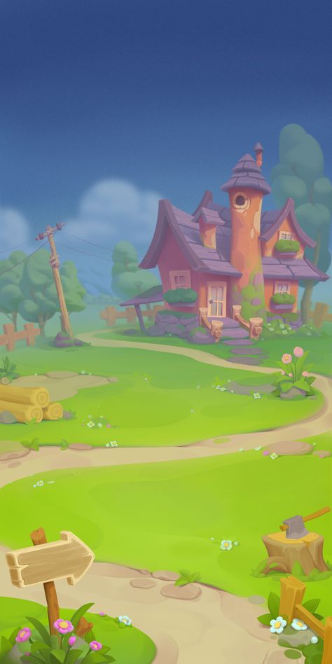 Game Art Environment, Game Background Art, Farm Games, Casual Art, 2d Game Art, Game Environment, Game Ui Design, Mobile Art, Game Illustration