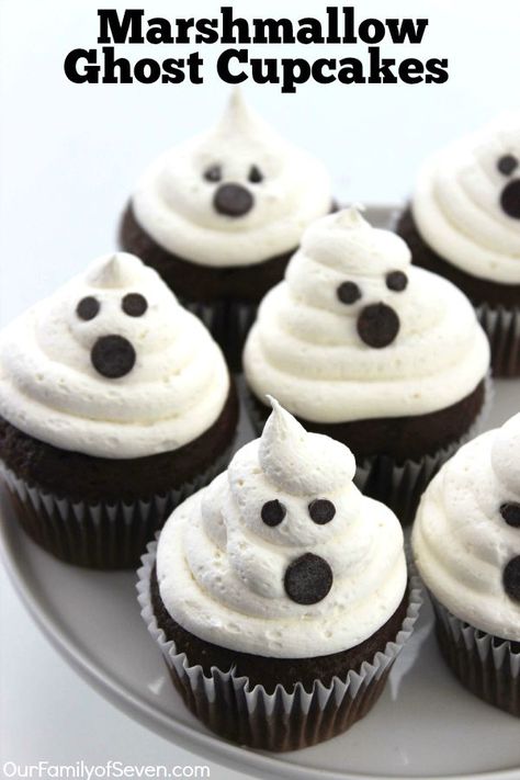 Läskig Halloween, Bolo Halloween, Postres Halloween, Dessert Halloween, Ghost Cupcakes, Fest Mad, Dulces Halloween, Fun Halloween Treats, Halloween Fest