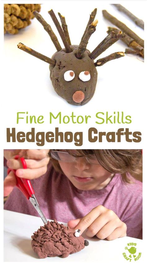 Clay Hedgehogs For Kids, Autumn Sleepover, Hedgehog Crafts, Autumn Eyfs, Forest Schools, Crafts For Children, Hedgehog Craft, Autumn Animals, Kids Craft Room