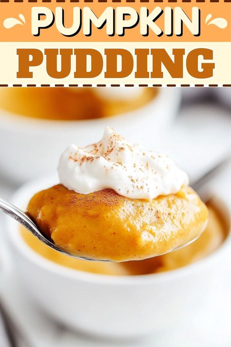 This homemade pumpkin pudding is rich, velvety, and bursting with warm spices. Featuring real pumpkin and brown sugar, every bite is a fall dream. Pumpkin Spice Pudding Mix Recipes, Pumpkin Vanilla Pudding Recipes, Healthy Pumpkin Pudding Recipes, Healthy Pumpkin Pudding, Squash Pudding Recipe, Homemade Pumpkin Pudding, Easy Pumpkin Pudding, Pumpkin Pudding Cups, Warm Pudding Recipes