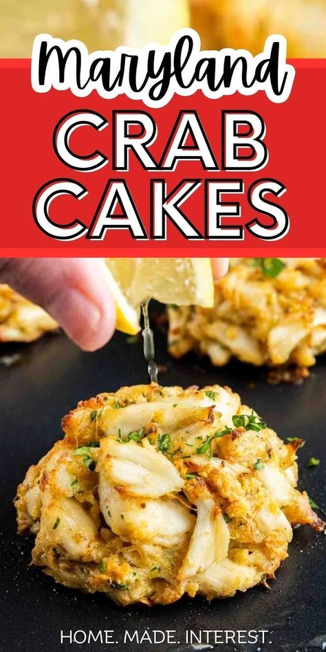 These Maryland crab cakes have the perfect, authentic flavoring straight from a real Marylander! Serve these crab cakes as a super savory appetizer or side dish for any party or get-together! Everyone will enjoy these super incredible crab cakes, even the picky eaters! Broiled Crab Cakes, Crab Cakes Recipe Best, Healthy Crab Cakes, Old Bay Crab Cakes, Baked Crab Cakes, Maryland Style Crab Cakes, Crab Cakes Recipe, Crab Cake Recipes, Maryland Crab Cakes