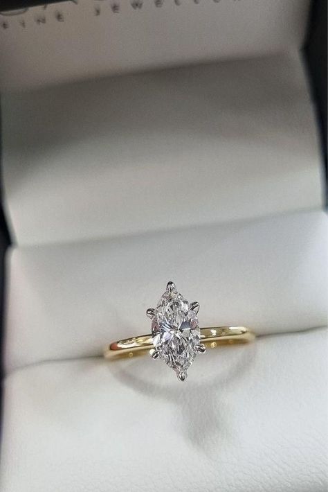 Gold Marquee Engagement Ring, Pointy Engagement Rings, Marquee Diamond Rings, Marquee Engagement Rings, Eclectic Engagement Rings, Marquise Engagement Ring Gold, Marquis Engagement Rings, Unbreakable Vow, Gold Band Engagement Rings