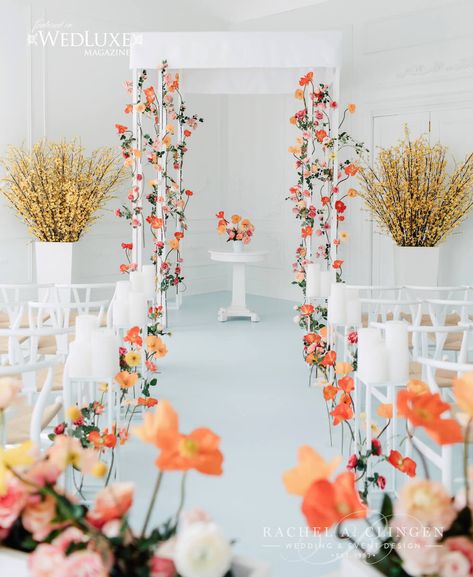 Coral Wedding Ideas, Poppy Wedding, Dream Destination Wedding, Design Blogs, Wedding Event Design, Wedding Toasts, Coral Wedding, Theme Color, Wedding Aisle