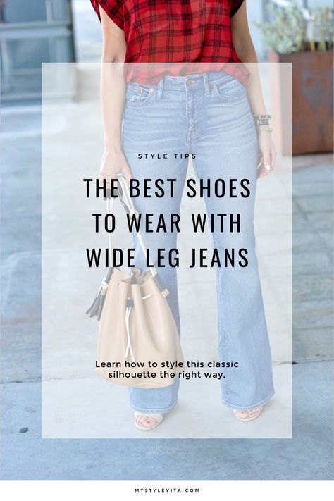 The Best Shoes For Wide Leg Jeans - My Style Vita Wide Leg Jeans Shoes Winter, Trouser Jeans Outfit Winter, Trouser Jeans Outfit Fall, High Waisted Wide Leg Jeans Outfit Fall, Widelegjeans Outfit Winter, What Shoes To Wear With Wide Leg Jeans, Wide Leg Jeans Winter Outfit, Shoes To Wear With Wide Leg Jeans, Shoes For Wide Leg Jeans