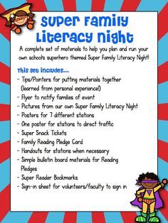 Buzzing with Ms. B: Super Family Literacy Night: Superhero Themed Reading Events! *Freebie! Superhero Themed Activities, Literacy Night Themes, Literacy Night Activities, Family Literacy Night, Family Library, Reading Incentives, Reading Night, Math Night, Family Involvement