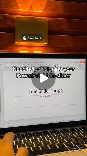 25K views · 2K likes | ClassPoint on Instagram: "Oh, nothing much.. just a creative yet easy way to design your PowerPoint title slide 🤭 #PowerPoint #powerpointdesign #powerpointpresentation" Title Slide Powerpoint Design, How To Make Your Powerpoint Better, Powerpoint Ideas For School, Presentation Title Slide Design, Powerpoint Creative Design, Powerpoint First Slide Design, Presentation Title Slide, Cool Powerpoint Ideas, Powerpoint Introduction Slide