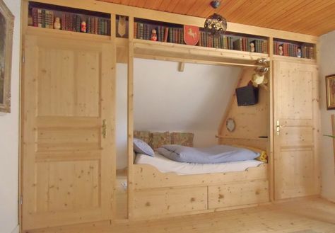 Alkoven Nook Beds, Cupboard Bed, Bed Project, Bunk Beds, Nook, Cupboard, Farmhouse, Sleep, Interior Design