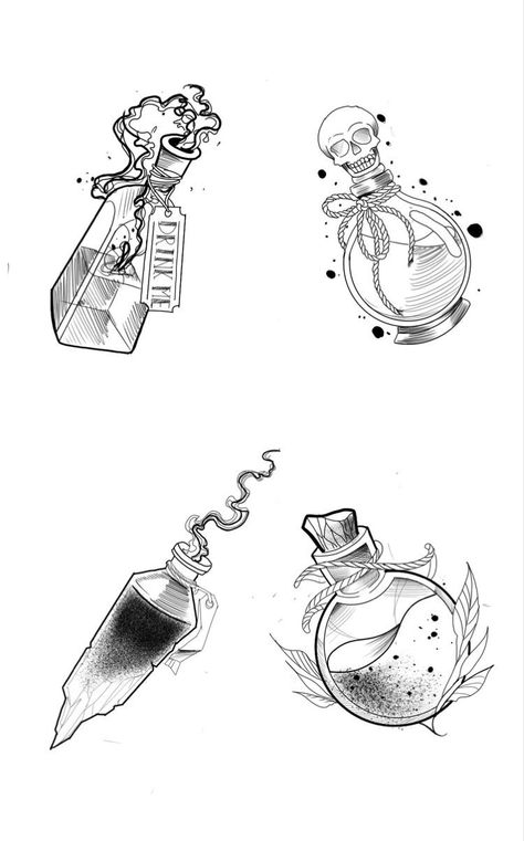 Spell Jar Tattoo, Poison Bottle Tattoo Design, Poison Bottle Drawing, Eagle Tattoo Sketch, Poison Sketch, Potion Bottles Drawing, Poison Bottle Tattoo, Poison Tattoo, Drawings Of People