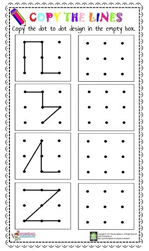 Hello we prepared a spatial skills worksheet for kindergarten, preschool and first graders. Kids will copy the dot to dot design in the empty box. This spatial skill worksheet is freebie! Download and print for your students or kids. Copy The Dots Worksheet, Math Worksheets For Kindergarten, Visual Motor Activities, Visual Perceptual Activities, Visual Spatial, Relationship Worksheets, Preschool Activities Printable, Visual Perception Activities, Worksheet For Kindergarten