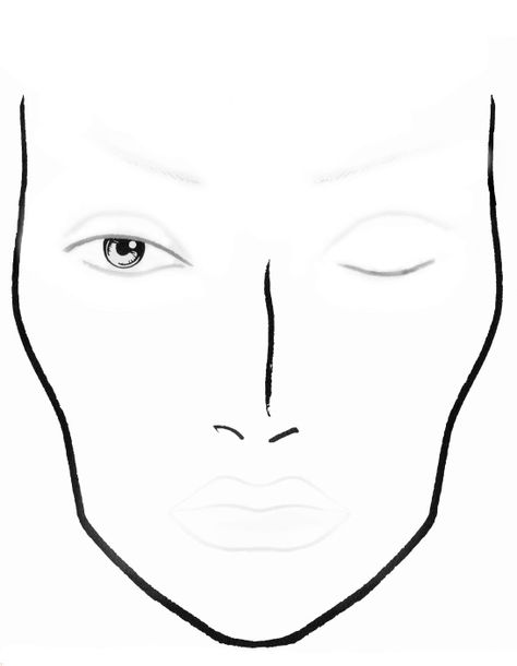 Makeup Charts Face Blank, Makeup Face Charts Blank, Blank Face Chart, Portrait Base, Face Chart Makeup, Face Chat, Mac Face Charts, Makeup Masterclass, Botox Lips