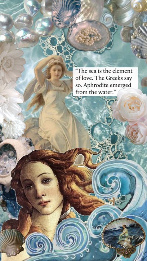 Alrighty Aphrodite #aphrodite #aestehthic #wallpaper #sea #pearls #mythology Aphrodite Wallpaper, Alrighty Aphrodite, Sea Pearls, Aphrodite, Just For Fun