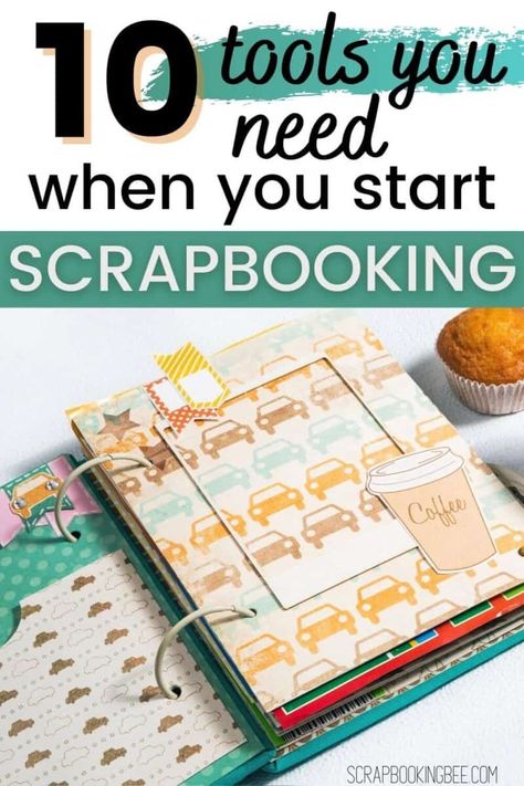 Scrapbook Tools Products, How To Start Scrapbooking Step By Step, How To Make A Scrapbook Diy Tutorials, Scrapbook Supplies List, Scrapbook Materials List, Scrapbooking For Beginners, How To Start Scrapbooking, How To Scrapbook For Beginners, Scrapbooking Hacks