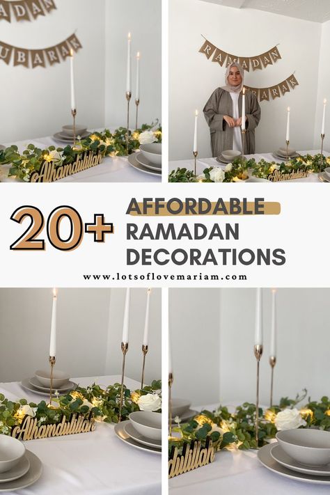 Ramadan Table Setup, Ramadan Decorations Ideas, Ramadan Board, Eid Decoration Ideas, Ramadan Table Setting, Ramadan Table Decor, Ramadan Table, Make Your Home Look Expensive, Table Decorations Ideas