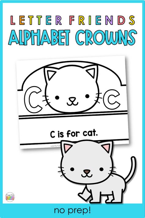 Enhance your phonics instruction with these fun and functional Alphabet Crowns! Students will love crafting their alphabet crowns while learning letter sounds in kindergarten, and you'll love that they're no-prep! #missmsreadingresources #phonics #letters #crowns #kindergarten #alphabet #noprep Alphabet Crown, Alphabet Hats, Letter Identification Games, Alphabet Mini Book, Learning Letter Sounds, Giveaways Ideas, Letter Recognition Games, Kindergarten Alphabet, C Is For Cat