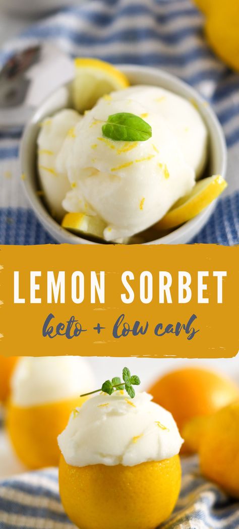 🍋 Have you splurged on a Ninja Creami?   This easy sugar-free lemon sorbet is bursting with flavor and perfect for summer! With your Ninja Creami, it’s ready in just 24 hours. Don’t have an ice cream maker? No problem! I’ll show you how to whip up this refreshing treat without one. Dive into a guilt-free dessert that everyone can enjoy! Sugar Free Sorbet, Lemon Ice Cream Recipe, Lemon Sorbet Recipe, Ninja Ice Cream Recipe, Sugar Free Ice Cream, Sorbet Recipe, Decadent Chocolate Desserts, Frozen Lemon, Lemon Ice Cream