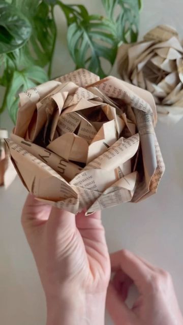 Newspaper Rose, Newspaper Roses, The Choice Is Yours, Old Book Pages, Origami Flowers, Small Rose, The Choice, Old Book, Paper Roses