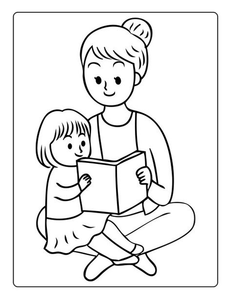 Page 7 | Reading Clipart Black White Images - Free Download on Freepik Mother Clipart Black And White, March Preschool, Reading Clipart, Mother Clipart, Mothers Day Coloring Pages, Mom Clipart, Teacher Cartoon, Family Clipart, Activity Worksheet