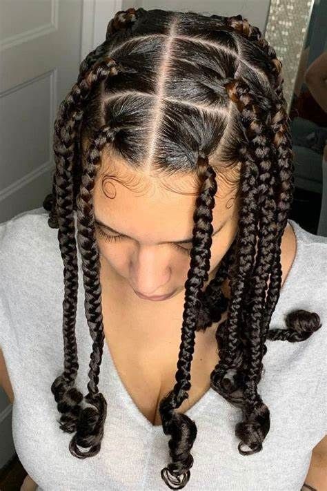 Big Box Braids With Curly Ends, Coi Leray Braids With Beads, Leray Braids, Coi Leray Braids, Jumbo Knotless, Braids Short, Braids Long, Coi Leray, Big Box Braids Hairstyles