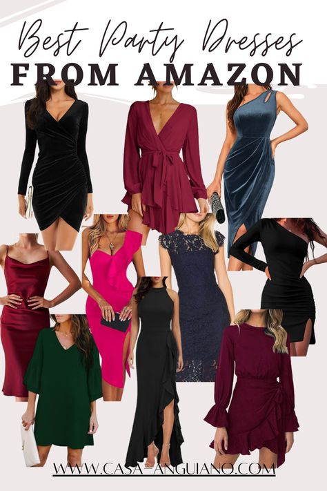 13 best party dresses for women on Amazon! These are soo good and will have you looking and feeling your best :-) Sundowner Party Outfits Women, Anniversary Dress Ideas Outfits Classy, Semi Formal Outfits For Women Classy, Party Dresses For Women Night Classy, Semi Formal Outfits For Women, Dresses On Amazon, Anniversary Dress, Best Party Dresses, Renewal Ceremony