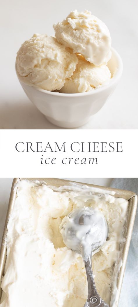 Cream Cheese Ice Cream, Hemgjord Glass, Cheese Ice Cream, Frozen Cheesecake, Ice Cream Freezer, Ice Cream Maker Recipes, Cheesecake Ice Cream, Homemade Ice Cream Recipes, Keto Ice Cream