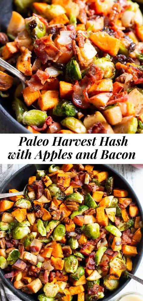 Whole 30 On The Go Breakfast, Harvest Hash Recipe, Whole 30 Recipes With Sweet Potatoes, Thanksgiving Whole 30, Healthy Paleo Lunch Ideas, Whole30 Veggie Sides, Paleo Side Dishes Vegetables, Paleo Dinner Sides, Paleo Roasted Vegetables