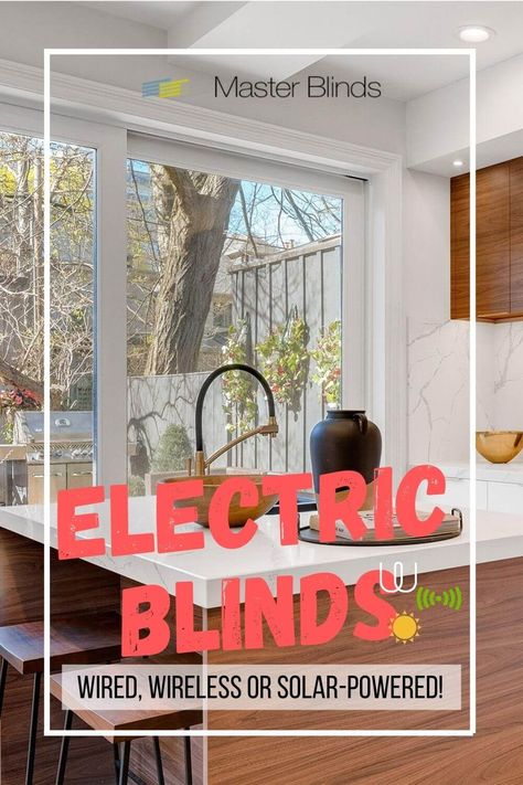 Motorized window treatments can feed off various sources of power. Get a quote (free!) on motorized blinds or shades today! #motorizedshades #electricblindsLosAngeles #remotecontrolblinds #automaticblindsLA #wifiwindowblindsLosAngeles #smartblinds Automatic Blinds, Smart Blinds, Motorized Shades, Motorized Blinds, Electric Blinds, House Windows, Window Shades, Electrical Wiring, Blinds For Windows