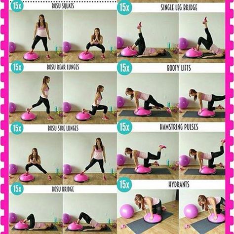 Bosu Ball Workout, Bosu Workout, Workout Programs For Women, Spin Bike Workouts, Bosu Ball, Workout Plan For Women, Workout Plan Gym, At Home Workout Plan, Workout Plans