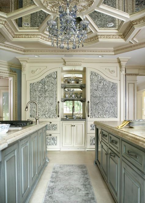 Beautifully Designed Bathrooms From NKBA Pros | HGTV Ornate Kitchen, Cocina Shabby Chic, Custom Kitchens Design, French Country Kitchens, Custom Kitchens, Luxury Kitchen Design, Luxury Kitchens, Counter Tops, Traditional Kitchen