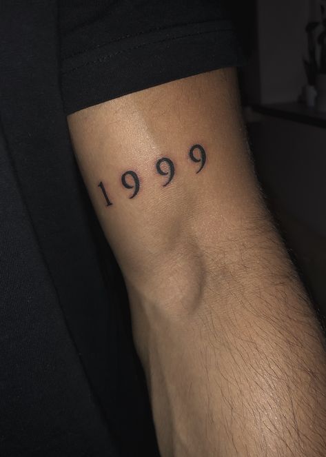 Year Of Birth Tattoo Men, Birth Year Tattoo Ideas Men, Since 1999 Tattoo, 1978 Tattoo Number Fonts, Birthyear Tattoo Men, 1999 Tattoo Ideas Men, 1999 Tattoo Font, 1999 Tattoo Ideas Women, Birth Year Tattoo Men