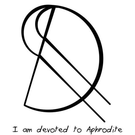 Aphrodite Facts, Aphrodite Sigil, Aphrodite Devotee, Sigil Athenaeum, Deity Work, Lady Aphrodite, Aphrodite Tattoo, Indian Tattoos, Wiccan Tattoos