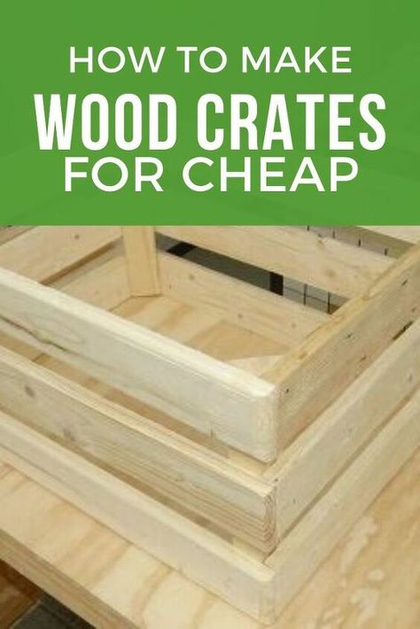 How To Make A Crate Out Of Pallet Wood, Diy Crates From Pallets How To Make, How To Make A Wooden Crate, Diy Wooden Crates How To Build, Diy Pallet Crate, Pallet Crates Diy Wood Boxes, How To Make Crates Out Of Pallets, How To Make Wood Crates, Diy Storage Bins Wood