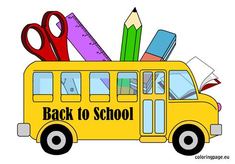 Back to School - School Bus | Coloring Page School Bus Coloring Page, Bus Coloring Page, School Bus Pictures, School Bus Clipart, Bus Clipart, Back To School Images, Crayon Monogram, Bus Cartoon, Art Room Posters