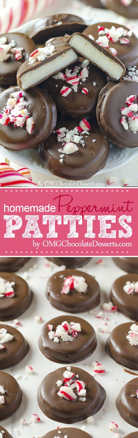 You're going to love this Easy Christmas Peppermint Patties recipe! Christmas Peppermint Patties, Peppermint Patties Recipe, Peppermint Patty Recipe, Homemade Peppermint Patties, Traditional Christmas Cookies, Christmas Candies, Christmas Peppermint, Bakery Items, Holiday Sweets