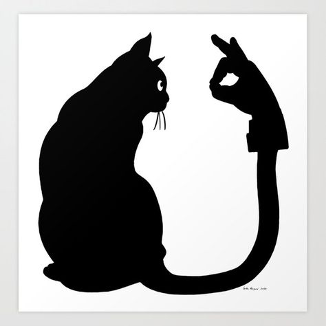 Shadow Puppets With Hands, Chasing Shadows, Hand Shadows, Create Text, Cat Tail, Shadow Puppets, Cat Illustration, Society6 Art, Abstract Prints