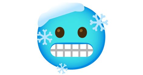 Freezing Emoji, Emoji Mask, Gritted Teeth, Cold Face, Blue Emoji, Face Emoji, Blue Face, Winter Images, Emoji Faces