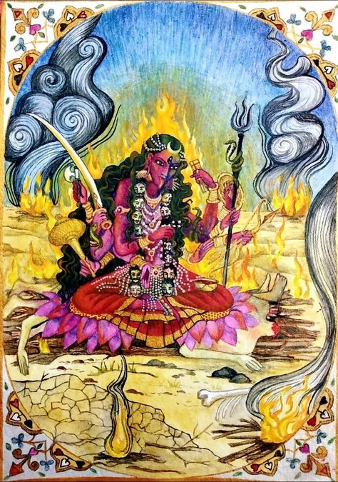 Dash Mahavidya, Tripura Bhairavi, Bhairavi Devi, 10 Mahavidya, Dus Mahavidya, Das Mahavidya, Maa Tara, Shiva Yoga, Om Symbol Art