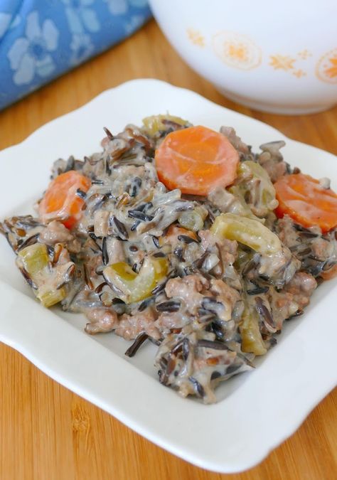 Hot Eats and Cool Reads: Minnesota Ground Beef and Wild Rice Hotdish Recipe Wild Rice Hotdish, Rice Hotdish, Minnesota Wild Rice, Comfort Food Casserole, Hotdish Recipes, Wild Rice Recipes, Wild Rice Casserole, Rice Casserole Recipes, Wild Rice Soup