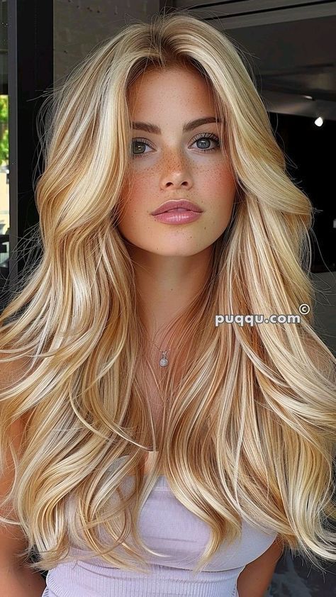 Blonde Hair With Copper Underneath, Lowlights For Blondes Before After, Golden Blonde Highlights On Blonde Hair, Blonde With Copper Lowlights, Blonde With Strawberry Blonde Lowlights, Blonde Hair With Copper Lowlights, Blonde Goddess, Vanilla Blonde, Strawberry Blond