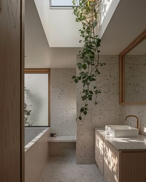 Can you tell how much I LOVE terrazzo?! This all-over gorgeous terrazzo makes a statement in the primary bath at #highhaven2348. A monolithic look like this creates a space where the focus is on texture and light, and with our stunning views in Flagstaff, what more could you want? . #HEYdesigns #architecture #interiordesign #flagstaffarchitect #arizonaarchitect #flagstaff #residentialarchitecture #residentialdesign #southwestmodern Terrazzo Bathroom Design, Earth Bathroom, Southwest Modern, Terrazzo Bathroom, Primary Bath, Dining Lighting, Flagstaff, Modern Bathroom Design, Residential Design