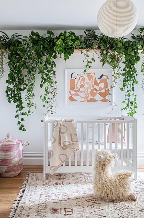 45 Sweetest Baby Girl Nursery Themes (2022) - Milwaukee with Kids Jungle Bedroom, Jungle Theme Nursery, Girl Nursery Themes, White Crib, Jungle Room, Nursery Room Design, Girl Nursery Room, Nursery Room Inspiration