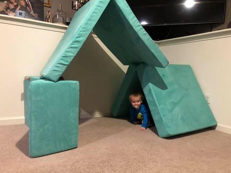 1 Nugget Couch Ideas, Nugget Couch, Kids Couch, Boys Playroom, Toddler Playroom, Baby Learning Activities, Playroom Design, Playroom Organization, Toddler Play