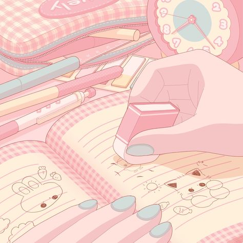 Pastel Pink Icons:), Arte Do Kawaii, Kawaii Background, Soft Pink Theme, Arte 8 Bits, Pastel Pink Aesthetic, Cute Kawaii Drawings, Pink Themes, Dessin Adorable